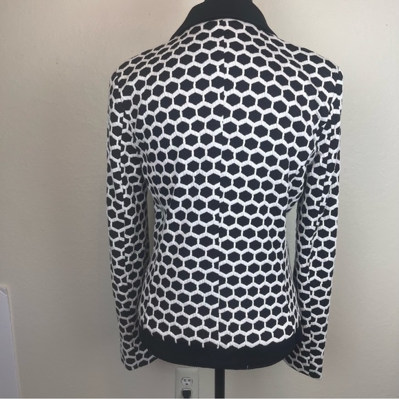 Esley black & white honeycomb pattern blazer in Woman’s Large-NWT - Picture 13 of 15
